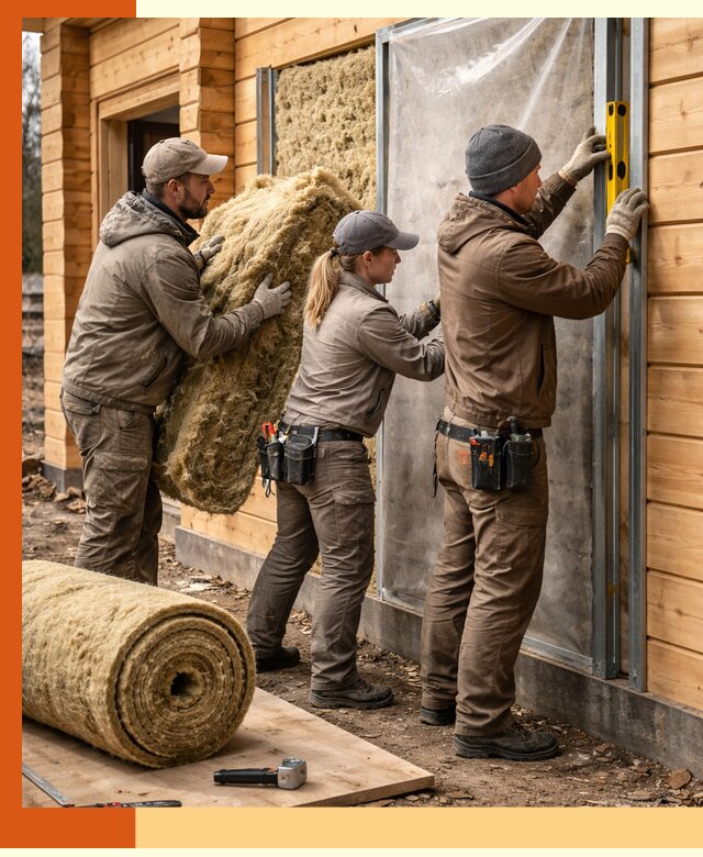 Утепление дома из двойного бруса в Старом Осколе качественно и надёжно