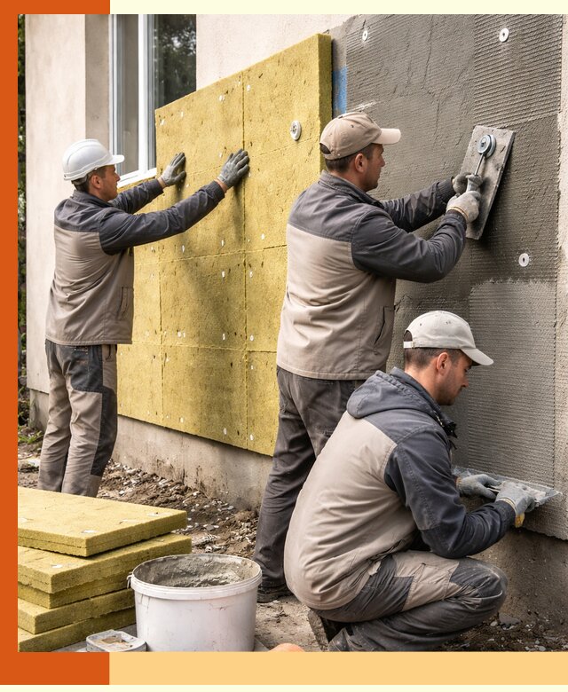 Утепление фасада под штукатурку в Старом Осколе — энергоэффективная технология