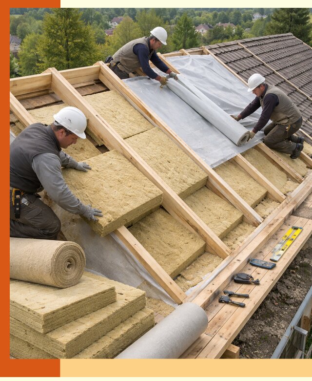 Утепление скатной крыши в Старом Осколе качественно и надёжно