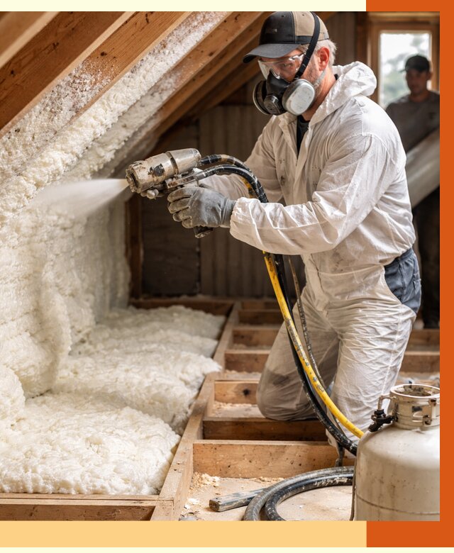 Утепление чердака ППУ в Старом Осколе от 8721 руб./м2 — услуга под ключ | ТепломастерСрк