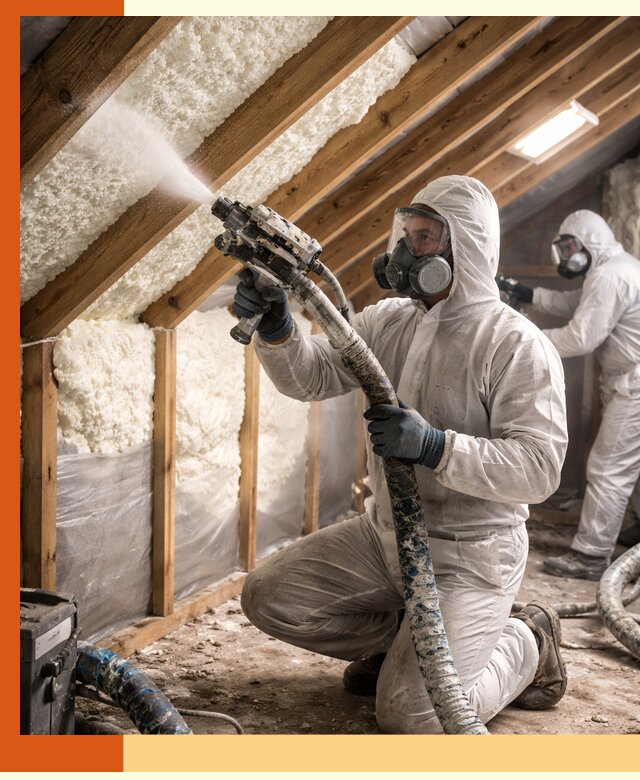 Утепление чердака пенополиуретаном (ППУ) в Старом Осколе