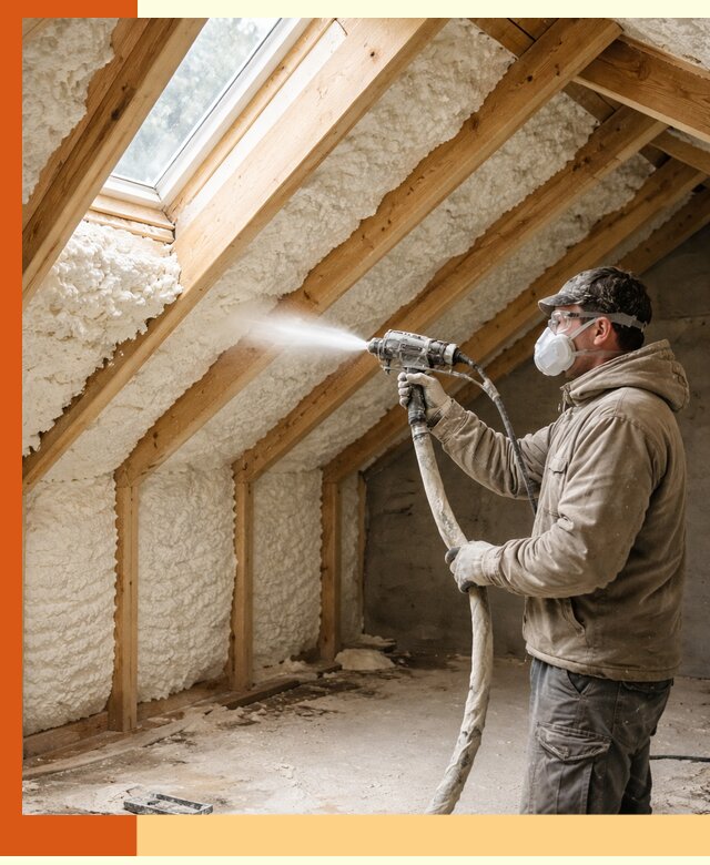 Утепление мансарды ППУ в Старом Осколе быстро и надежно