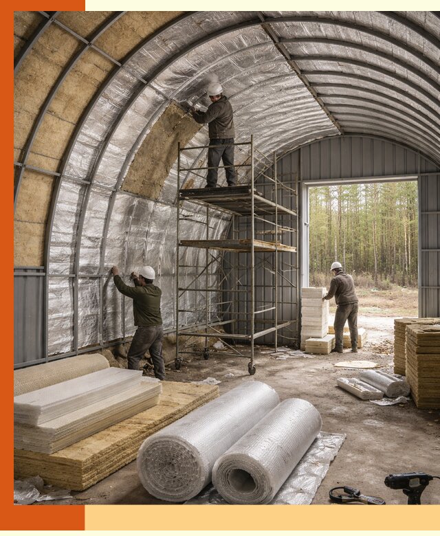 Утепление арочного ангара под ключ в Старом Осколе