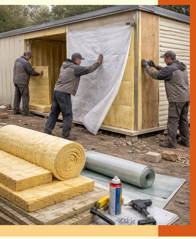 Утепление строительной бытовки в Старом Осколе от 12646 руб. под ключ | ТепломастерСрк