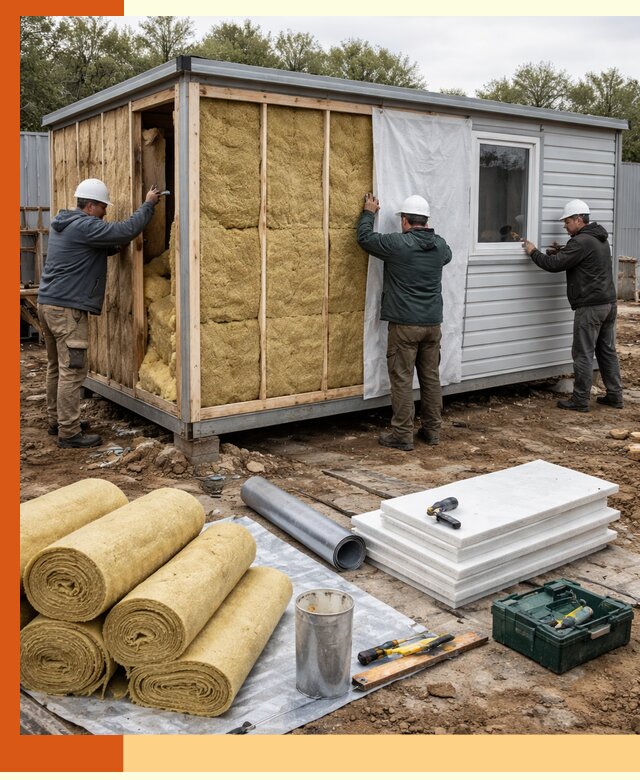 Утепление строительной бытовки под ключ в Старом Осколе для любых условий